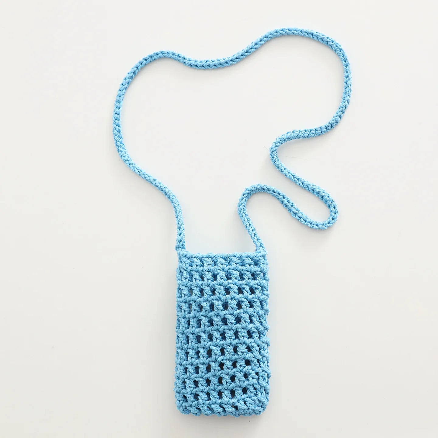 Boho Chic Hollow Crochet Phone Bag – Handmade Aesthetic Mini Cross body Purse