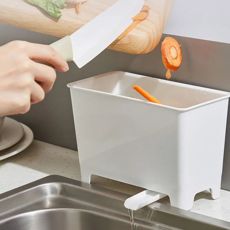 Multifunctional Kitchen Sink Garbage Bin - Portable Drain Strainer & Residue Filter Box