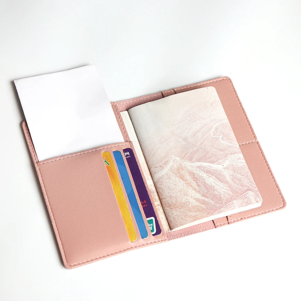 Personalised Travel Passport Holder & Luggage Tag Gift Set – Custom Initials Luxury Travel Kit