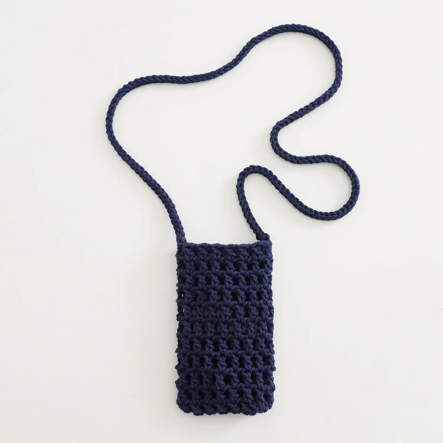 Boho Chic Hollow Crochet Phone Bag – Handmade Aesthetic Mini Cross body Purse
