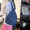 Miyagawa Retro Denim Mini Backpack – Casual Small Bookbag for Women & Travel