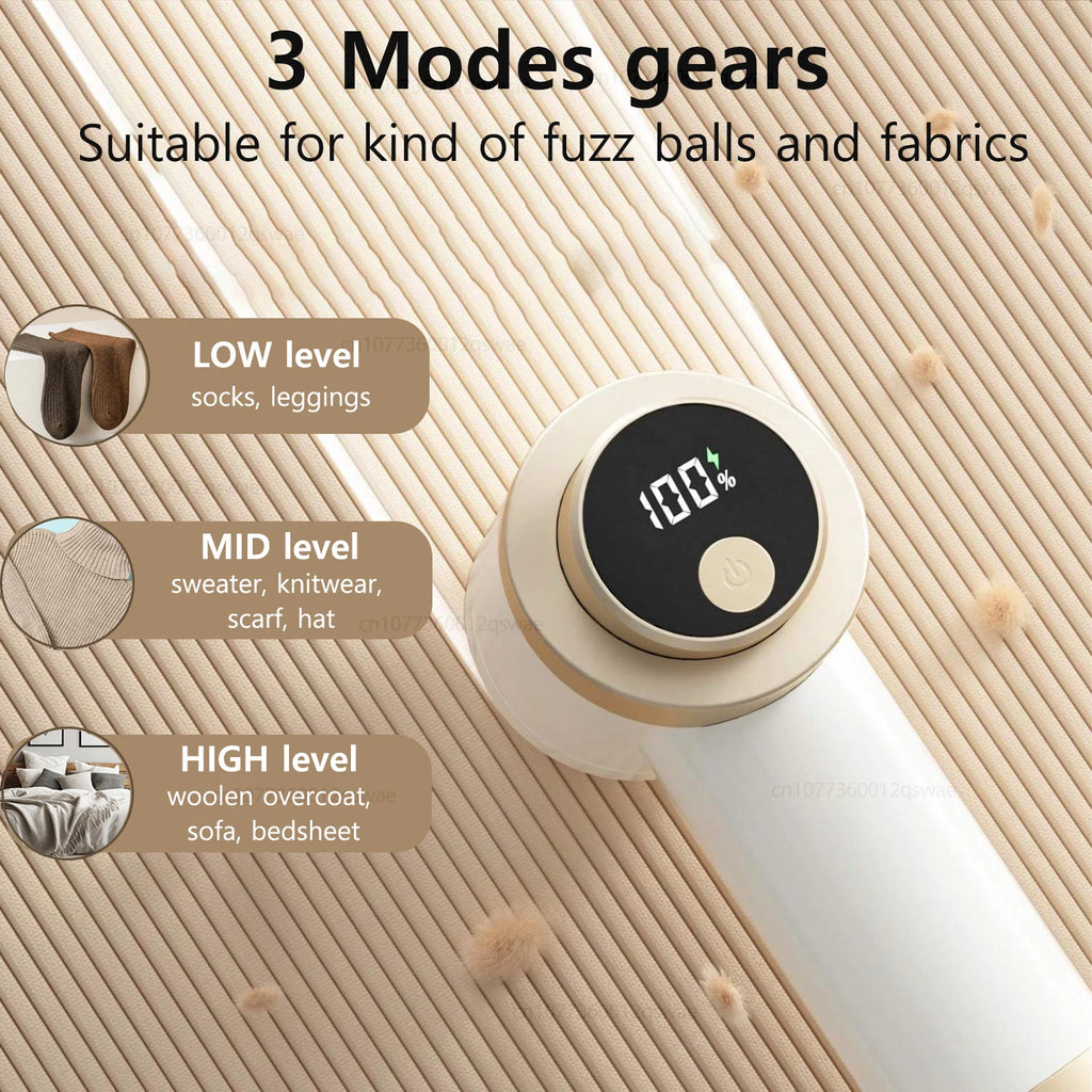 Rechargeable Electric Lint Shaver - Professional Fabric Defuzzer