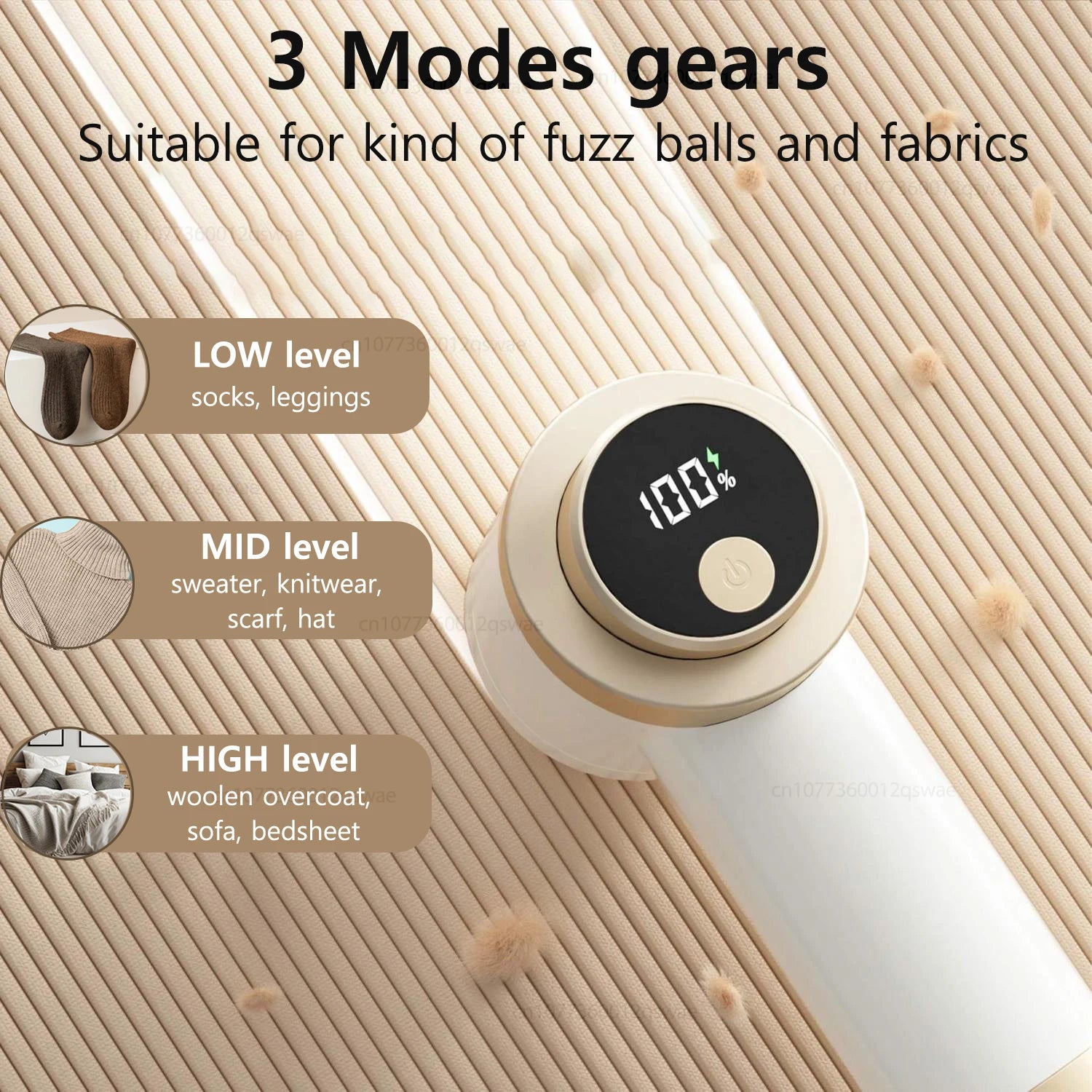 Rechargeable Electric Lint Shaver - Professional Fabric Defuzzer