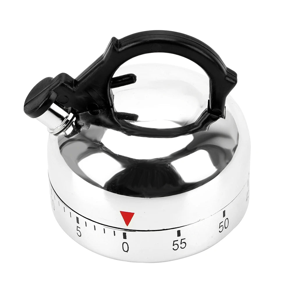 Retro Mechanical Kitchen Timer - 60-Minute Visual Countdown for Cooking & Baking