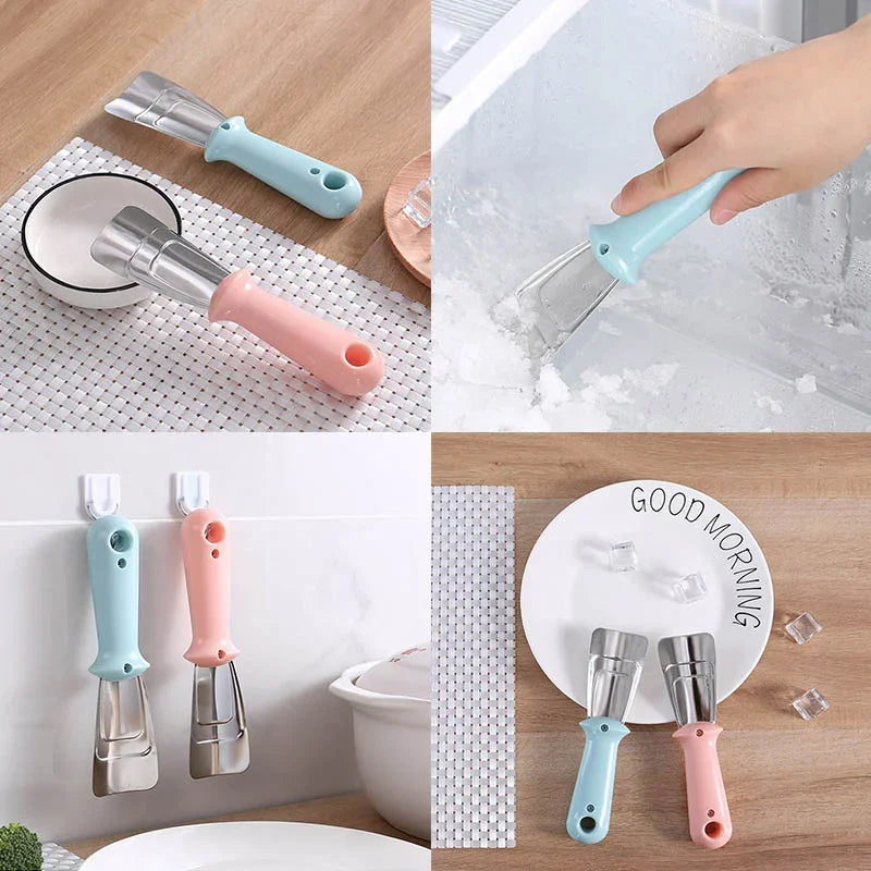 Stainless Steel Fridge Ice Scraper - Professional Freezer De-Icing & Cleaning Tool