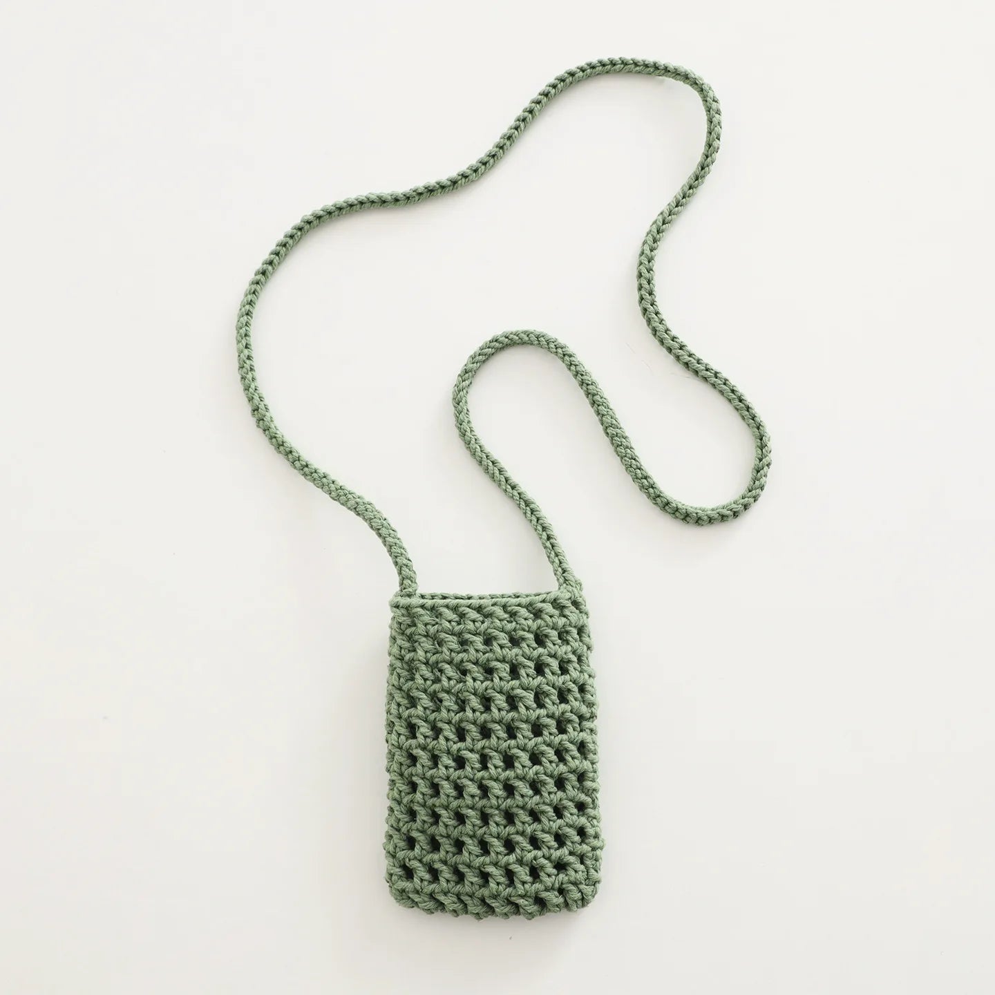 Boho Chic Hollow Crochet Phone Bag – Handmade Aesthetic Mini Cross body Purse