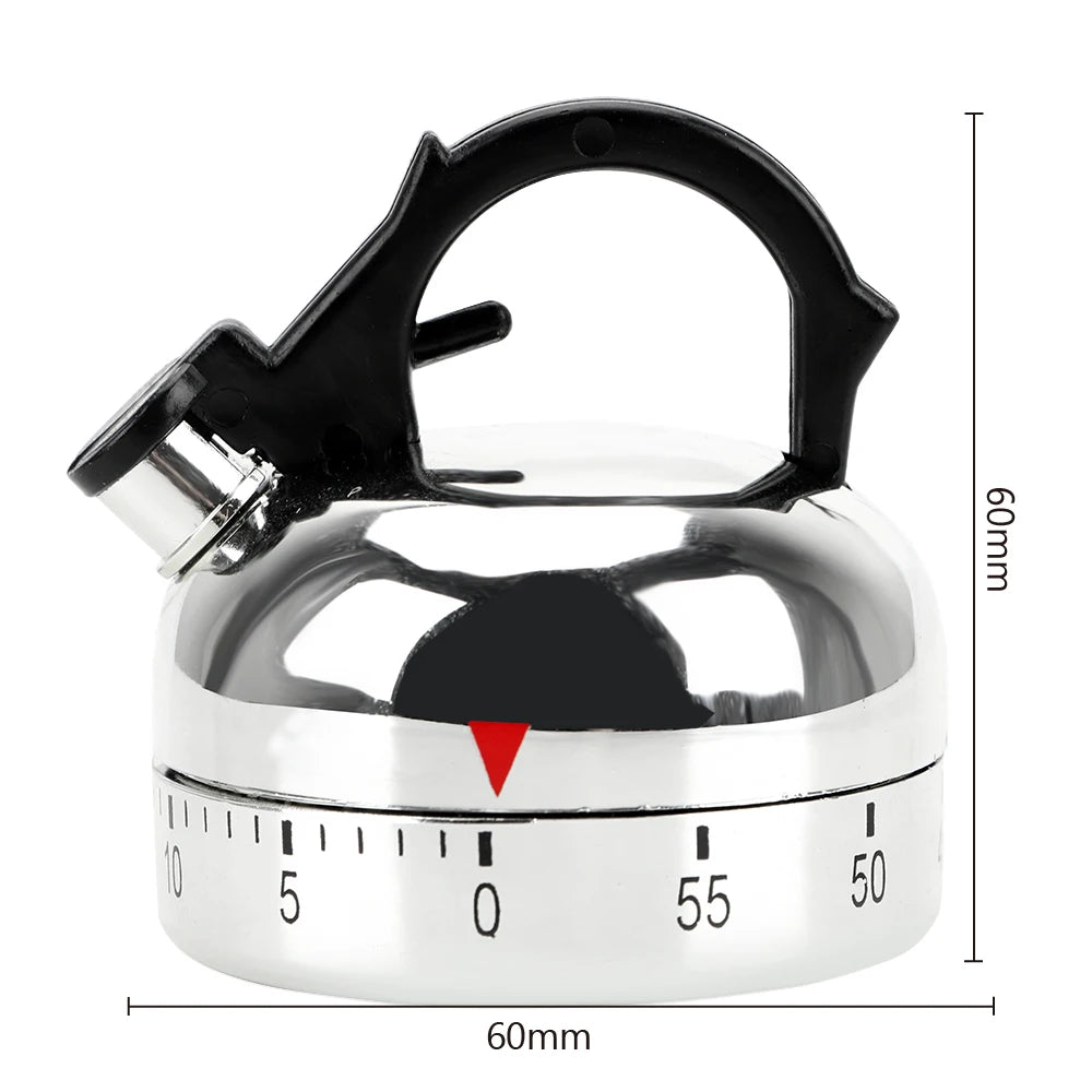 Retro Mechanical Kitchen Timer - 60-Minute Visual Countdown for Cooking & Baking