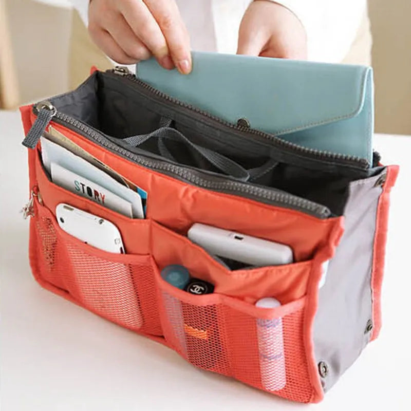 Premium Nylon Handbag Organizer Insert – Multi-Pocket Purse Organizer & Travel Insert Bag for Women