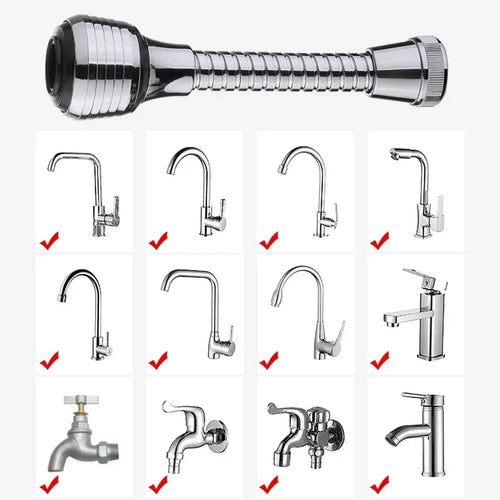 360° Rotatable Water-Saving Tap Nozzle - High Pressure Faucet Bubbler