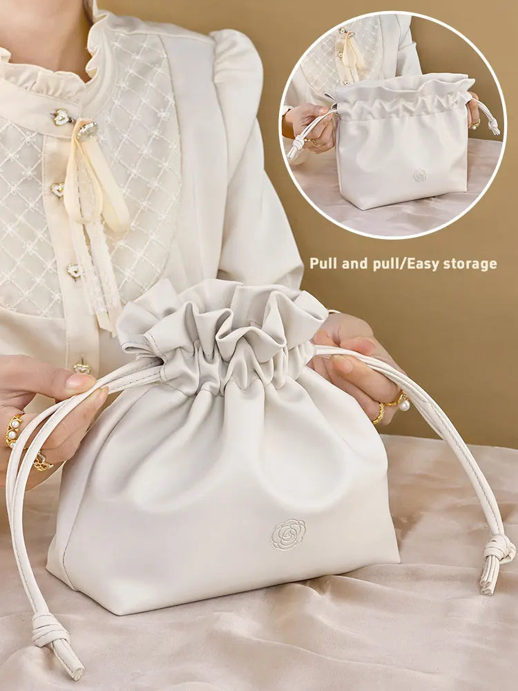 Large Capacity Lazy Makeup Bag – Portable Drawstring Cosmetic Organizer & Travel Toiletry Pouch