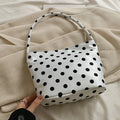 Retro Polka Dot Underarm Bag – Chic Bucket Style Shoulder Bag & Fashionable Women's Handbag