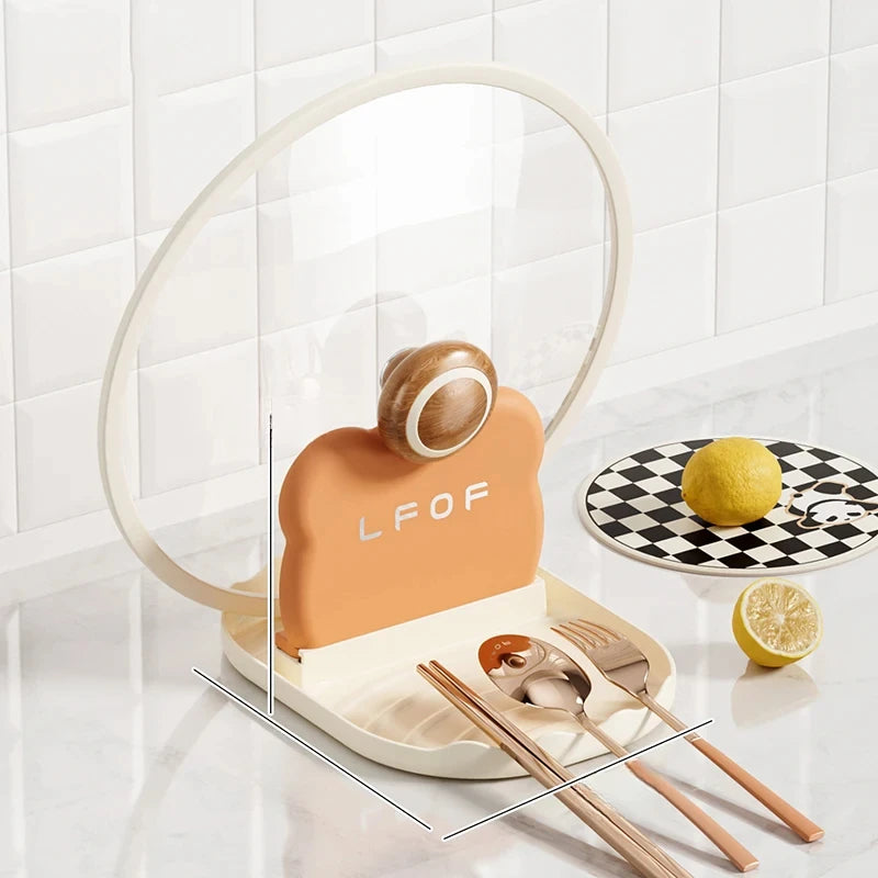 Cute Bear Pot Lid Rack - Multi-Purpose Kitchen Spatula & Spoon Rest Holder