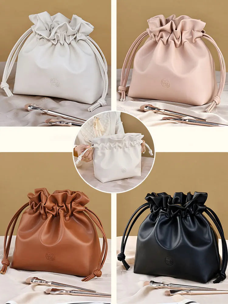 Large Capacity Lazy Makeup Bag – Portable Drawstring Cosmetic Organizer & Travel Toiletry Pouch
