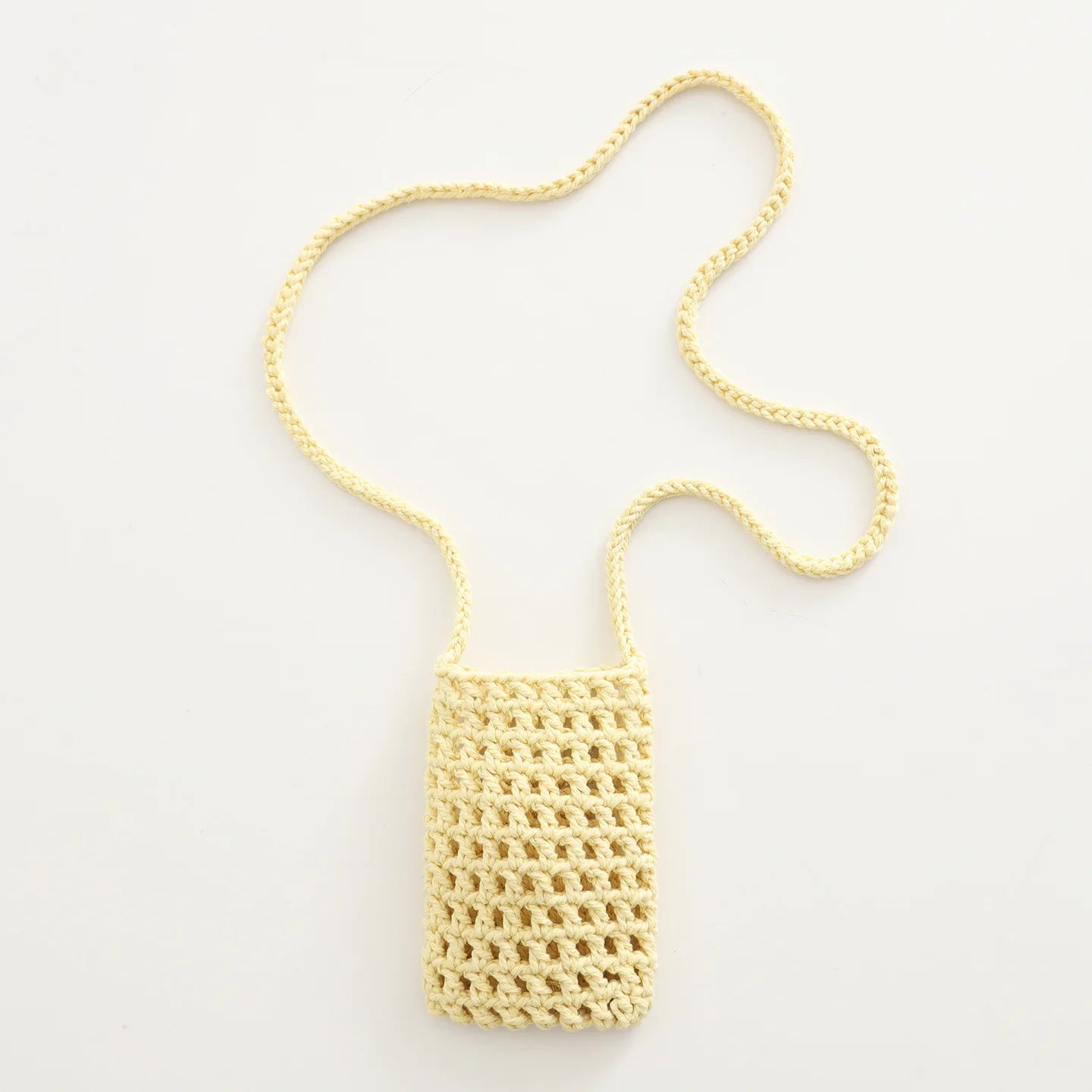 Boho Chic Hollow Crochet Phone Bag – Handmade Aesthetic Mini Cross body Purse