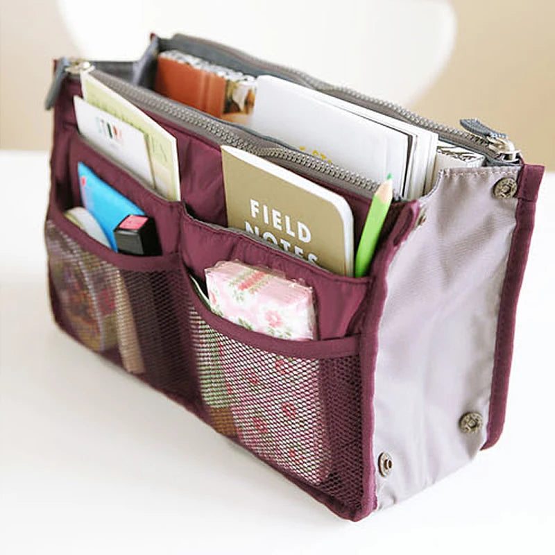 Premium Nylon Handbag Organizer Insert – Multi-Pocket Purse Organizer & Travel Insert Bag for Women
