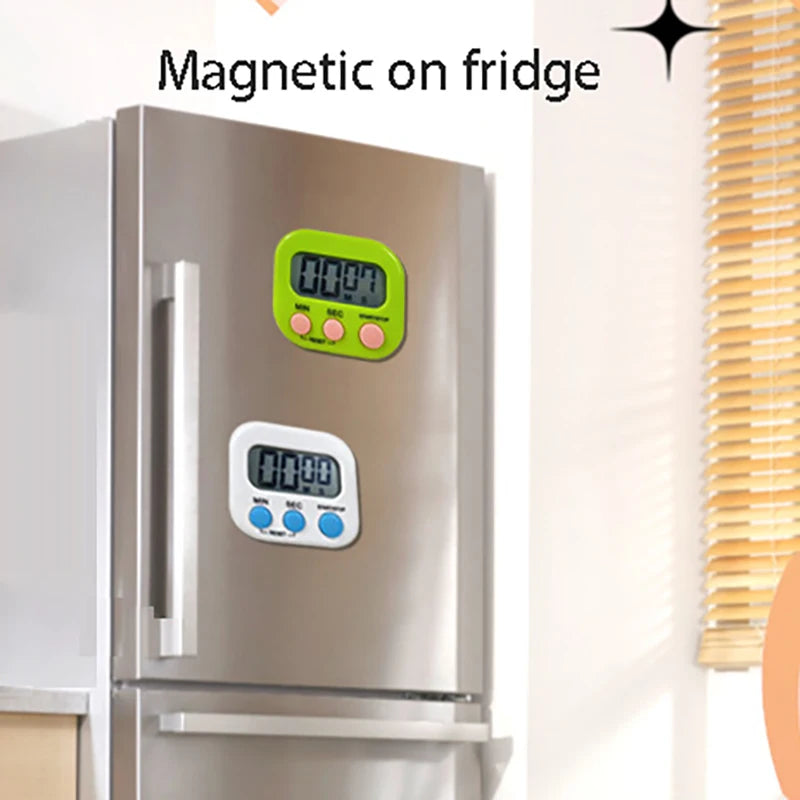 Digital Kitchen Timer - Magnetic Countdown & Loud Alarm for Cooking & Study