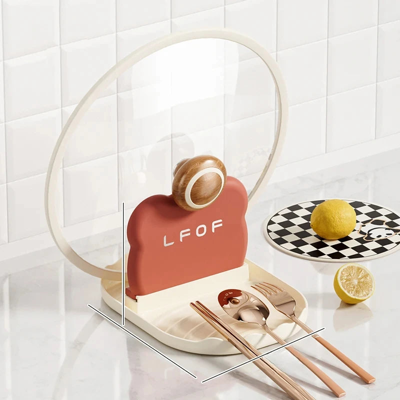 Cute Bear Pot Lid Rack - Multi-Purpose Kitchen Spatula & Spoon Rest Holder
