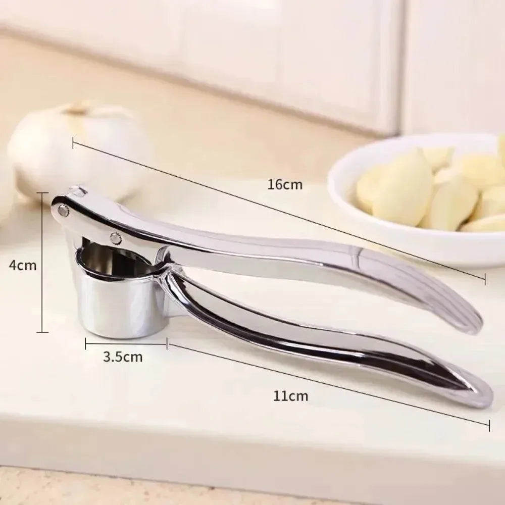 Premium Stainless Steel Garlic Press - Professional Ginger Crusher & Mincer Tool
