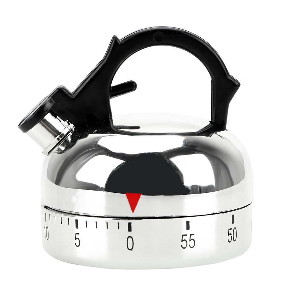 Retro Mechanical Kitchen Timer - 60-Minute Visual Countdown for Cooking & Baking