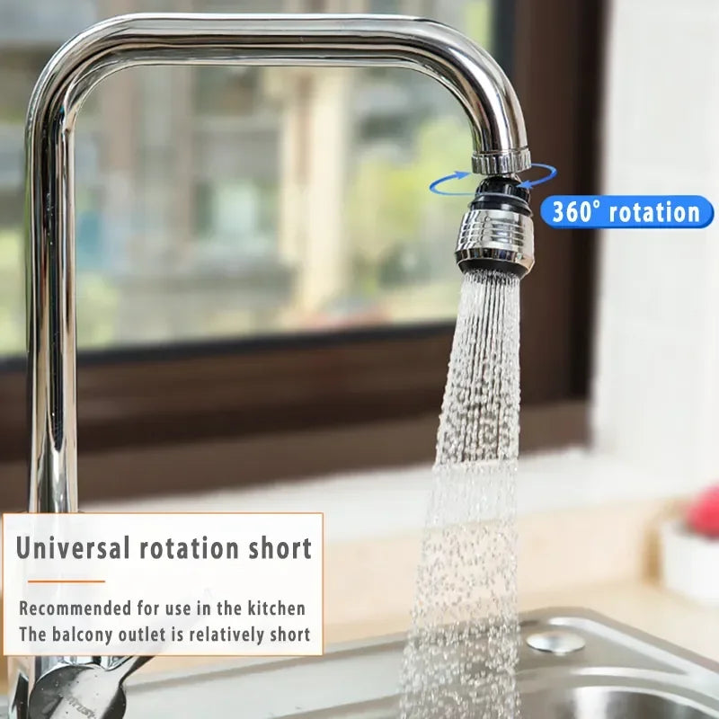 360° Rotatable Water-Saving Tap Nozzle - High Pressure Faucet Bubbler