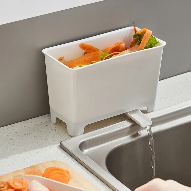 Multifunctional Kitchen Sink Garbage Bin - Portable Drain Strainer & Residue Filter Box