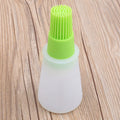 2-in-1 Silicone Oil Bottle with Basting Brush - Heat Resistant Cooking & BBQ Tool